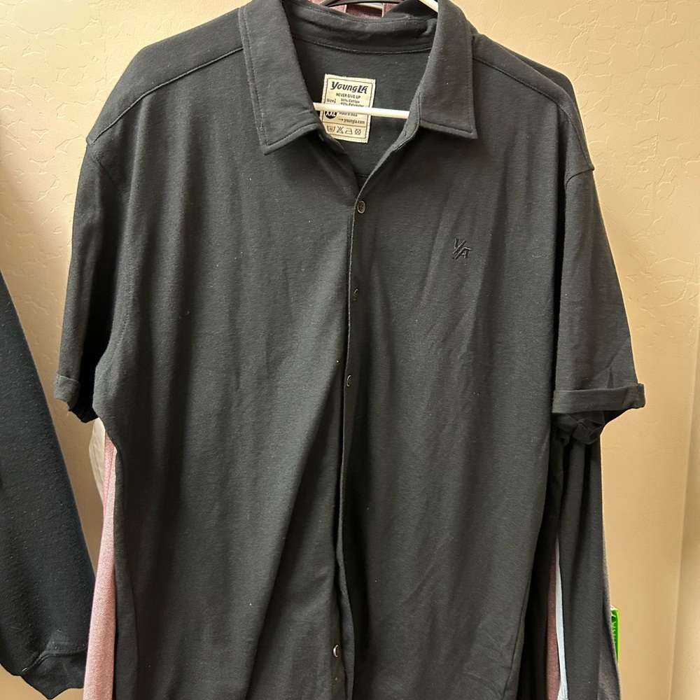 YoungLA black Button Down Shirt